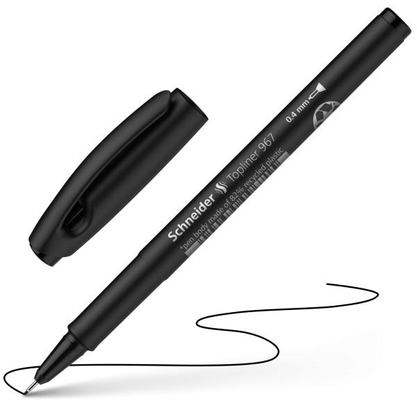 Schneider 967 Fineliner Kalem - Siyah
