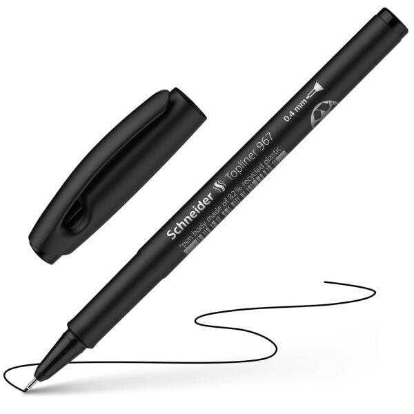 Schneider 967 Fineliner Kalem - Siyah