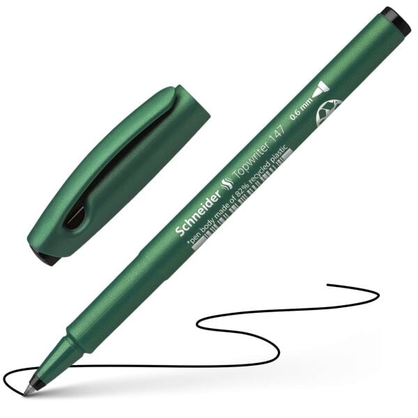 Schneider Topwriter 147 Fiber Uçlu Kalem 06Mm - Siyah (1471)