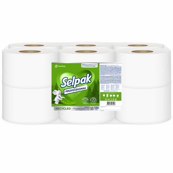 Selpak Professional Recycled 12'li İçten Çekmeli Tuvalet Kağıdı (6.1 Kg)