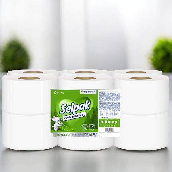 Selpak Professional Recycled 12'li İçten Çekmeli Tuvalet Kağıdı (6.1 Kg)