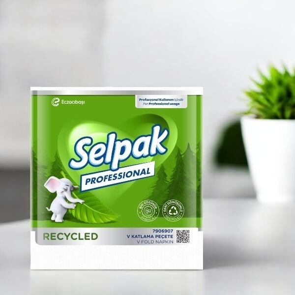 Selpak Professional Recycled 250 Yaprak V Katlı Peçete