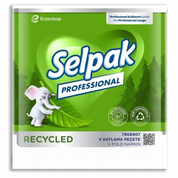 Selpak Professional Recycled 250 Yaprak V Katlı Peçete