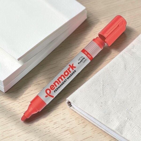 Penmark Ecoplus Permanent Marker Kalem Yuvarlak Uç Kırmızı Hs1200-03