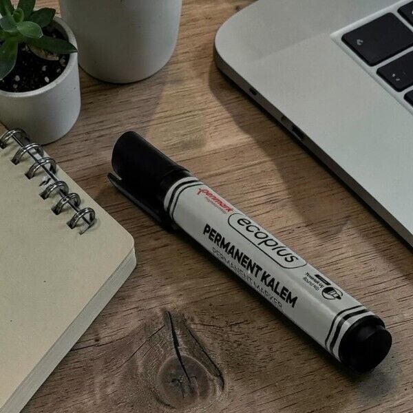 Penmark Ecoplus Permanent Marker Kalem Kesik Uç Siyah - Hs1201-01