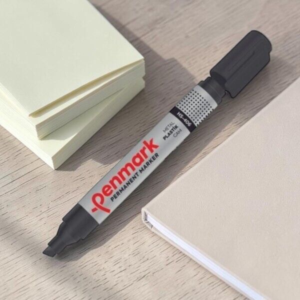 Penmark Ecoplus Permanent Marker Kalem Kesik Uç Siyah - Hs1201-01