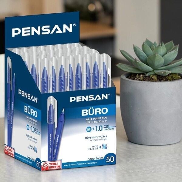 Pensan 2270 Büro Tükenmez Kalemi 1 Mm Mavi 50'li