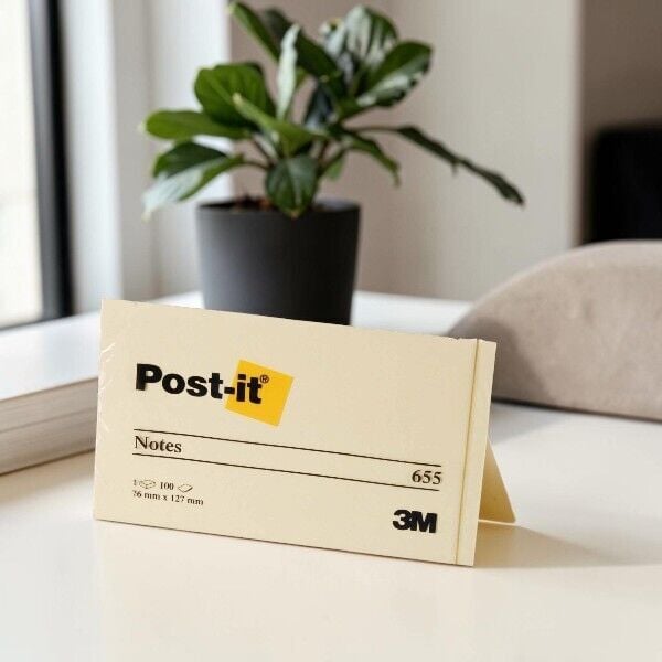 Post-it 76X126mm Yapışkanlı Not Kağıdı  100 Yaprak Sarı