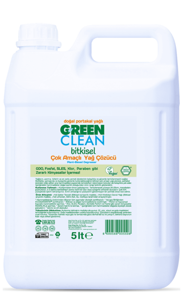 U Green Clean Bitkisel Çok Amaçlı Yağ Çözücü – 5 L