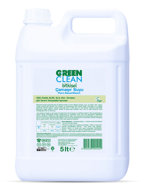U Green Clean Bitkisel Çamaşır Suyu 5 Lt