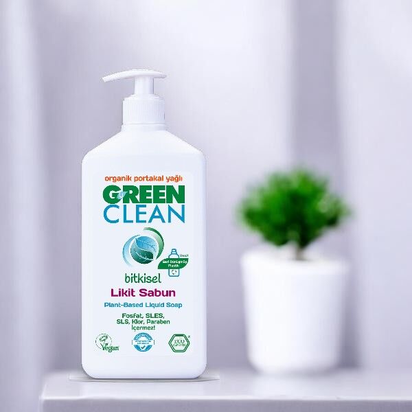 U Green Clean Bitkisel & Doğal Likit Sabun (Organik Portakal Yağlı) – 500 ml