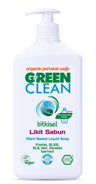 U Green Clean Bitkisel & Doğal Likit Sabun 500 Ml (Organik Portakal Yağlı)