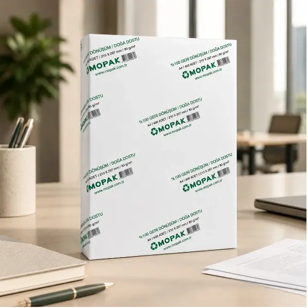 MOPAK %100 Geri Dönüştürülmüş Doğa Dostu A4 Fotokopi Kağıdı 80 Gr 400 Sayfa