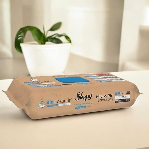 Sleepy Bio Easy Clean 50'li Yüzey Temizlik Havlusu Bio Çözünür Deniz Tuzu ve Deniz Yosunu