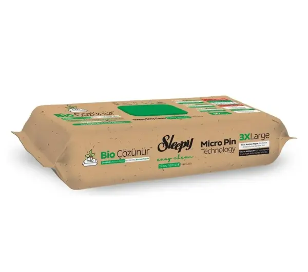 Sleepy Bio Easy Clean 50'li Yüzey Temizlik Havlusu Bio Çözünür Çağ Ağacı ve Misket Limonu
