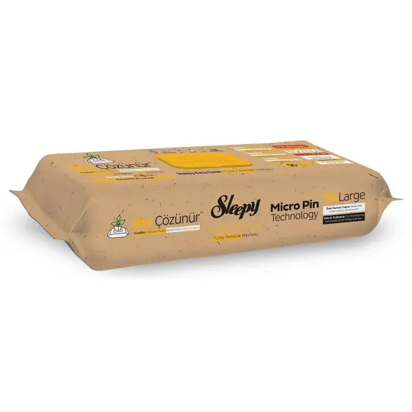 Sleepy Bio Easy Clean 50'li Yüzey Temizlik Havlusu Bio Çözünür Karanfil ve Tarçın - 3XL Dev Boyut