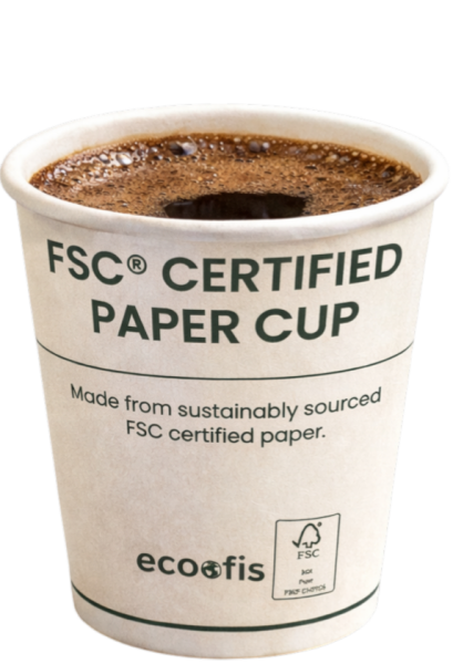 Ecoofis FSC® Sertifikalı Karton Bardak – 4 oz 50'li