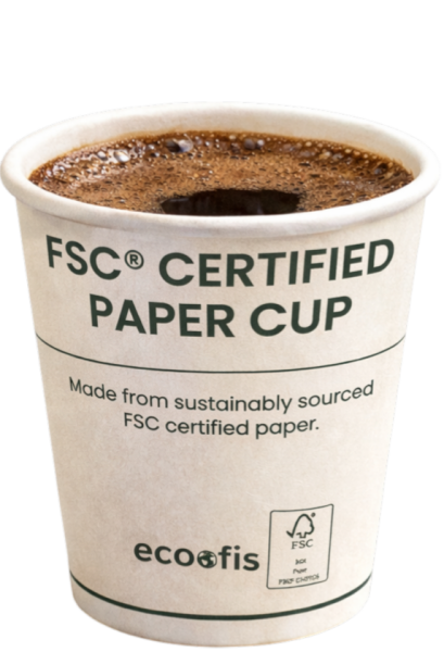 Ecoofis FSC® Sertifikalı Karton Bardak – 4 oz 50'li