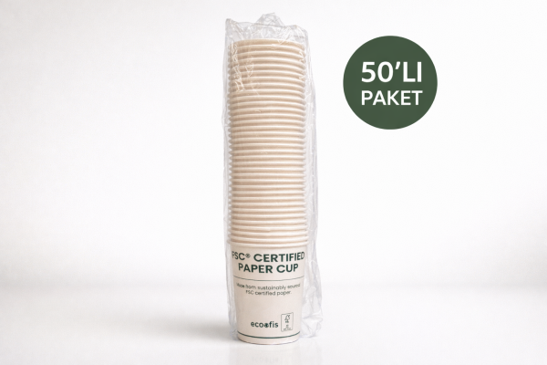 Ecoofis FSC® Sertifikalı Karton Bardak – 7 oz 50'li
