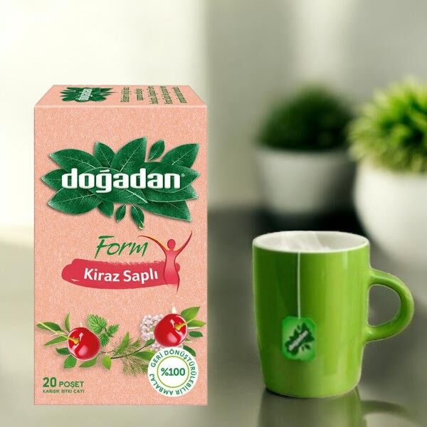 Doğadan Bitki Form Kiraz Saplı Çay 1,8 Gr 20'li