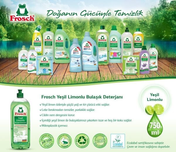 Frosch Bulaşık Deterjanı Yeşil Limonlu 750 Ml