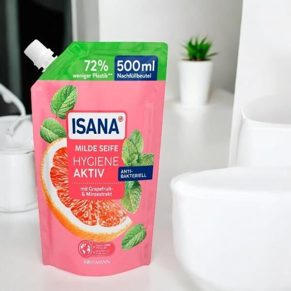 Isana Sıvı Sabun Yedek 500 Ml Hijyen Aktif Greyfurt