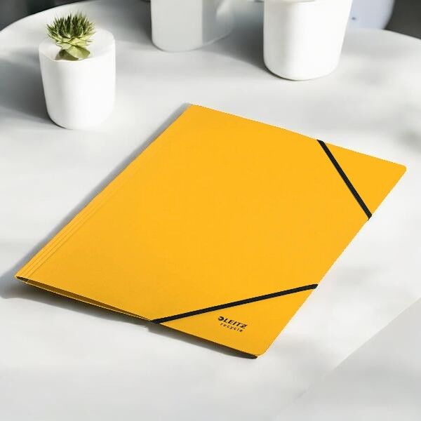 Leitz Recycle Lastikli Dosya A4 Sarı (39080015)