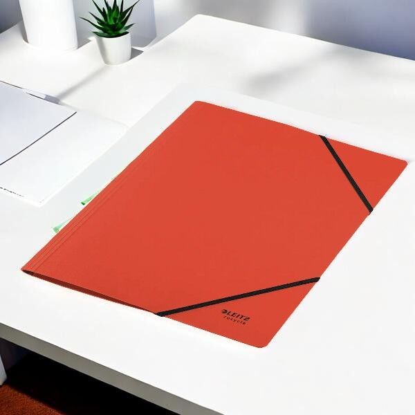 Leitz Recycle Lastikli Dosya A4 Kırmızı (39080025)