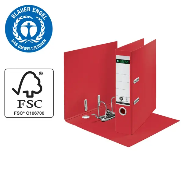 Leitz Recycle Klasör 180° A4 80Mm Kırmızı (10180025)