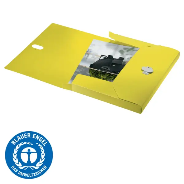 Leitz Recycle Kapaklı Kalın Dosya A4 Pp Sarı ( 46230015)
