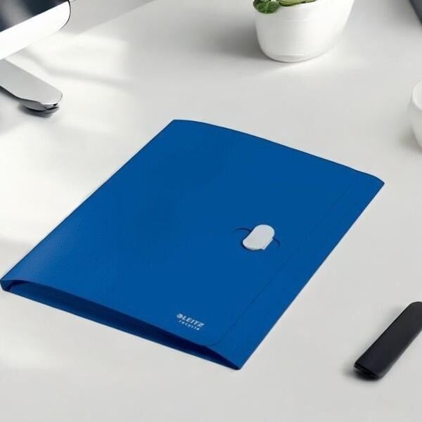 Leitz Recycle Kapaklı İnce Dosya A4 Pp Mavi (46220035)