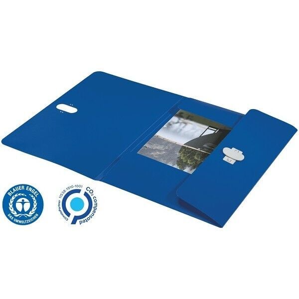Leitz Recycle Kapaklı İnce Dosya A4 Pp Mavi (46220035)