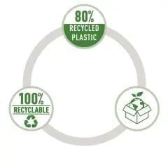 Leitz Recycle Kapaklı İnce Dosya A4 Pp Mavi (46220035)