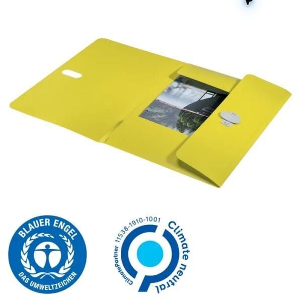 Leitz Recycle Kapaklı İnce Dosya A4 Pp Sarı (46220015)