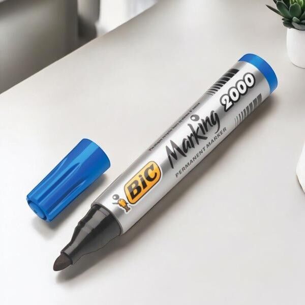 Bic Permanent Marker Kalem 2000 Yuvarlak Uç Mavi 8209143