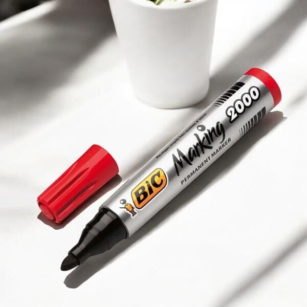 Bic Permanent Marker Kalem 2000 Yuvarlak Uç Kırmızı (8209133)