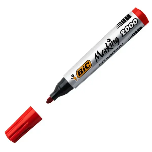 Bic Permanent Marker Kalem 2000 Yuvarlak Uç Kırmızı (8209133)