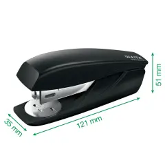 Leitz Recycle Küçük Zımba Makinesi 25 Sayfa Siyah (5606-95)