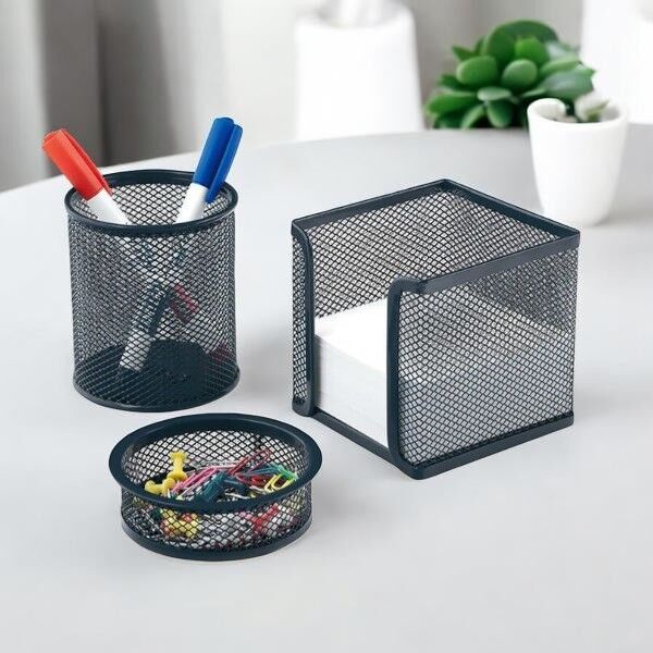 Mas 0505 3'lü Takım Masa Seti Perfore Siyah