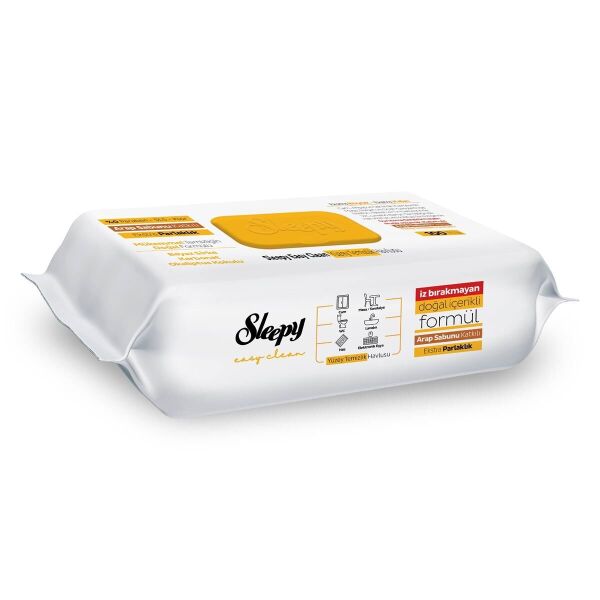 Sleepy Easy Clean Arap Sabunu Katkılı Yüzey Temizlik Havlusu 100'lü