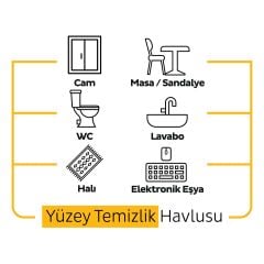 Sleepy Easy Clean Arap Sabunu Katkılı Yüzey Temizlik Havlusu 100'lü