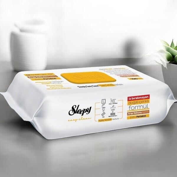 Sleepy Easy Clean 100'lü Yüzey Temizlik Havlusu Arap Sabunu Katkılı