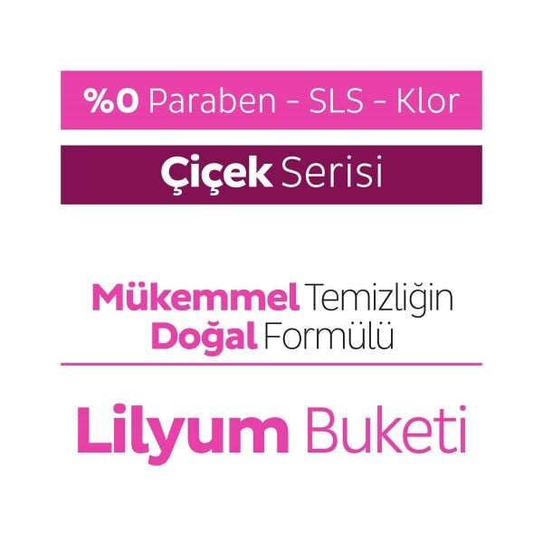 Sleepy Easy Clean Lilyum Buketi Yüzey Temizlik Havlusu 100'lü
