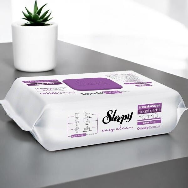 Sleepy Easy Clean 100'lü Yüzey Temizlik Havlusu Orkide Bahçesi