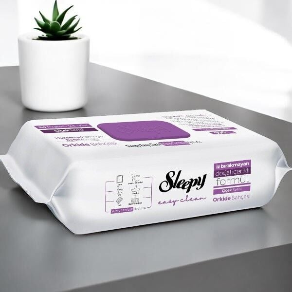 Sleepy Easy Clean 100'lü Yüzey Temizlik Havlusu Orkide Bahçesi