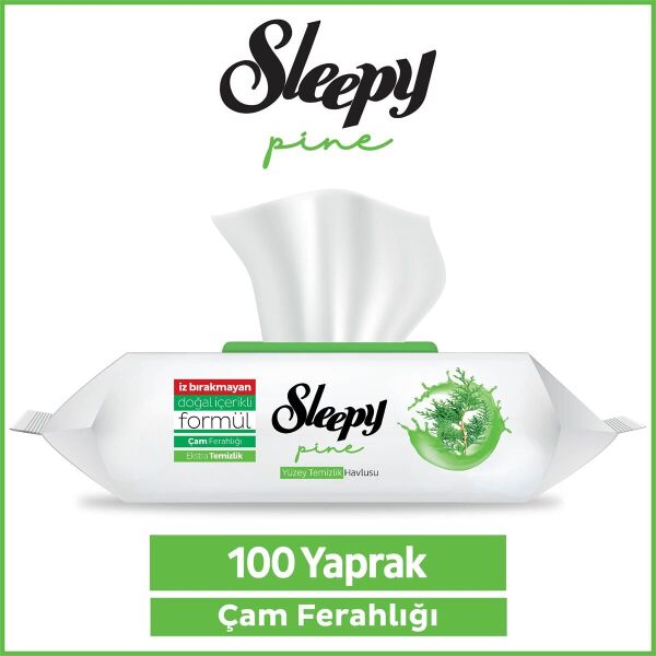 Sleepy Pine Çam Ferahlığı Yüzey Temizlik Havlusu 100'lü