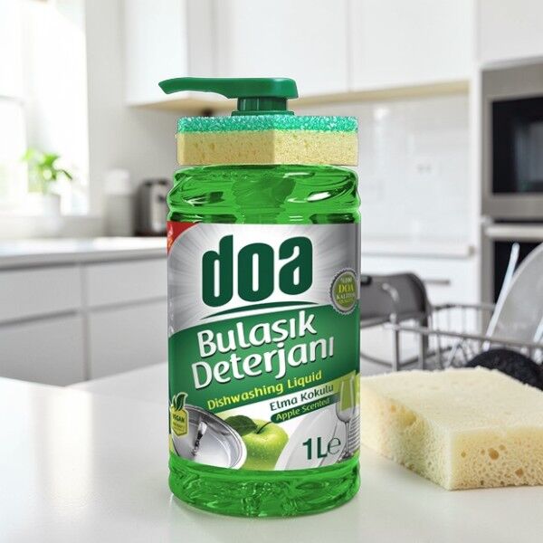 Doa Sıvı Bulaşık Deterjanı Süngerli Elma - 1.000ml